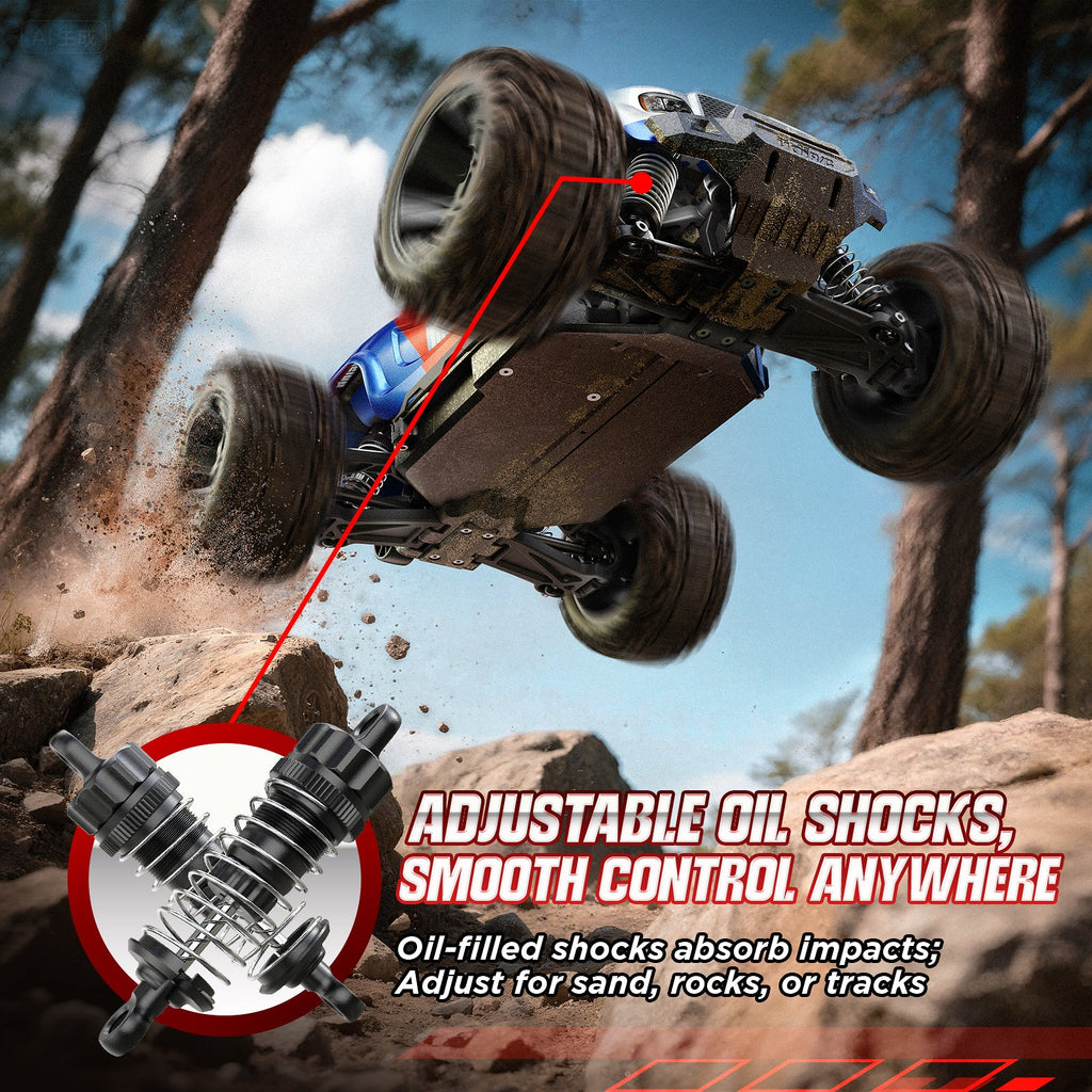 UD1611 1/16 4X4 RC Monster Truck, RTR, 2S Battery Compatible, Brushed Motor