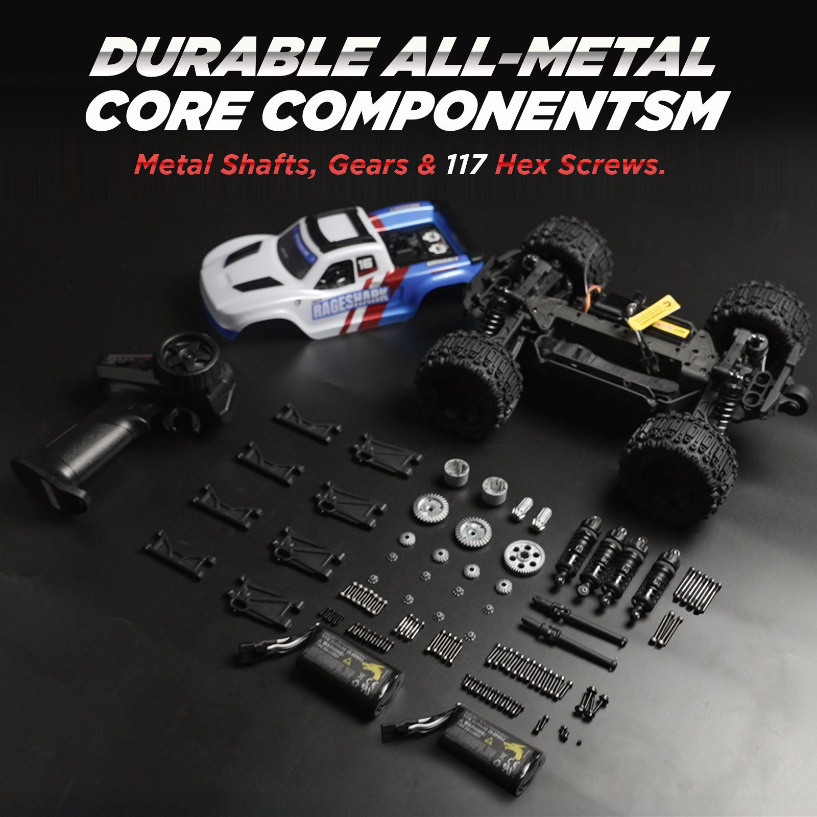 UD1611 1/16 4X4 RC Monster Truck, RTR, 2S Battery Compatible, Brushed Motor