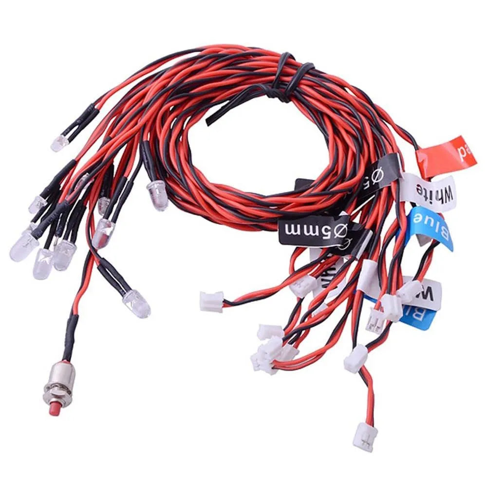 OGRC 1/10 Car Headlights Taillight 12 Led Lights Flashing Light Lamp 5 Modes for 1/10 Rc Trucks, Crawler, Off-Road, Sport Racing