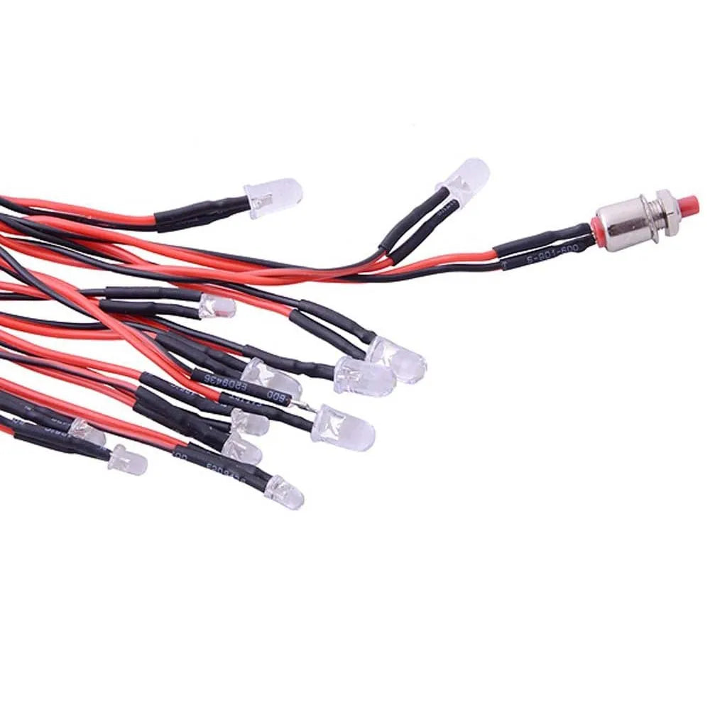 OGRC 1/10 Car Headlights Taillight 12 Led Lights Flashing Light Lamp 5 Modes for 1/10 Rc Trucks, Crawler, Off-Road, Sport Racing