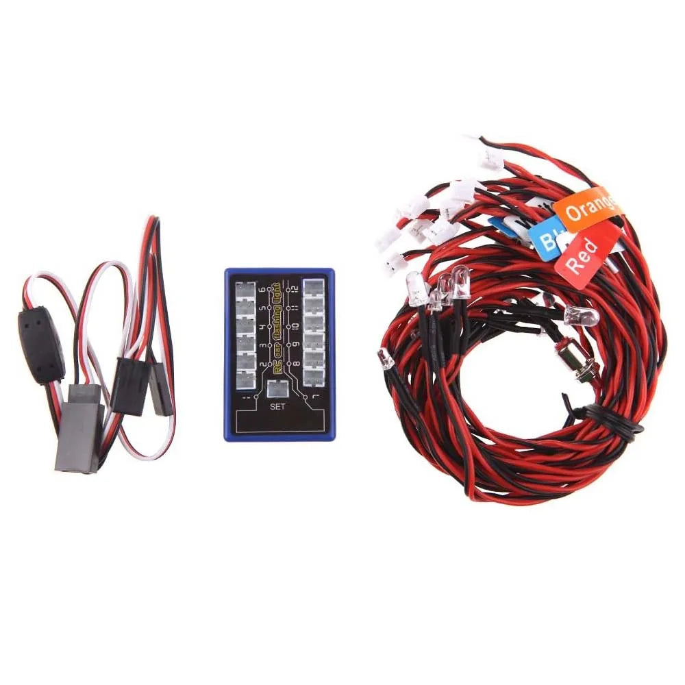OGRC 1/10 Car Headlights Taillight 12 Led Lights Flashing Light Lamp 5 Modes for 1/10 Rc Trucks, Crawler, Off-Road, Sport Racing