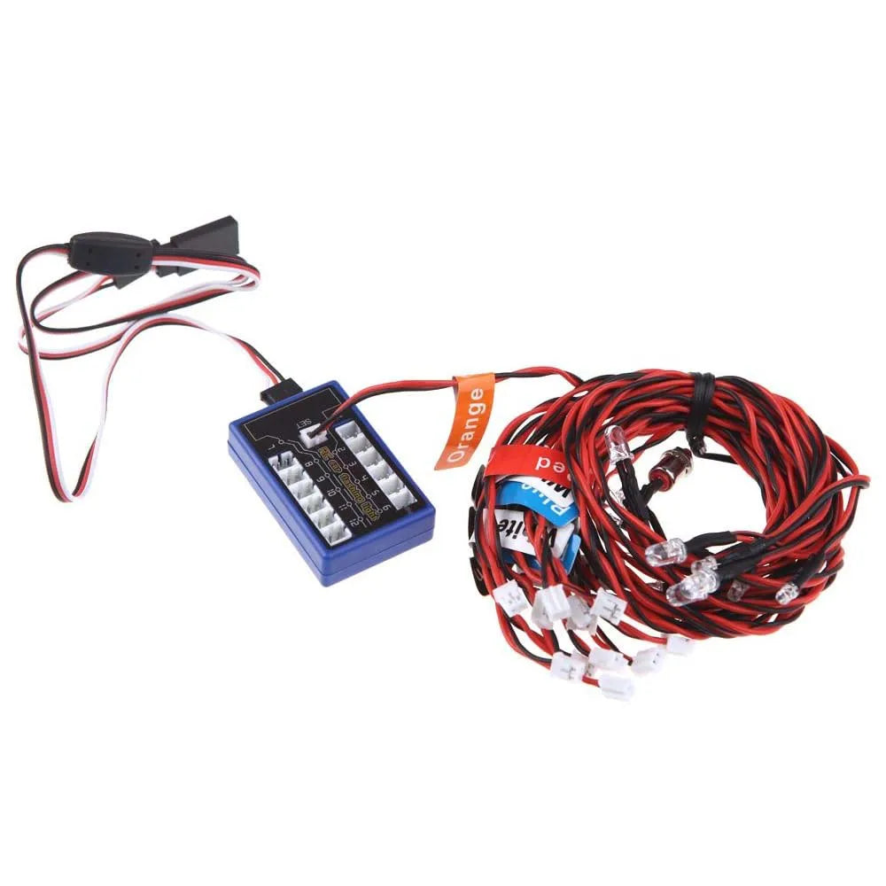 OGRC 1/10 Car Headlights Taillight 12 Led Lights Flashing Light Lamp 5 Modes for 1/10 Rc Trucks, Crawler, Off-Road, Sport Racing