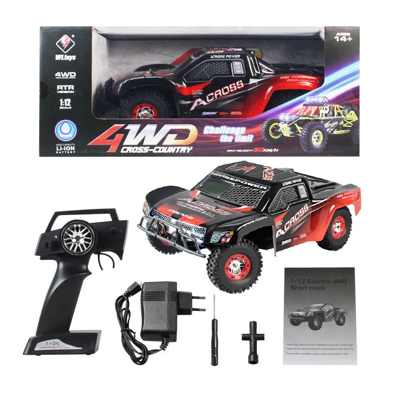 High-Speed 1:12 Off-Road Remote Control Truck - 4WD Drift Fun