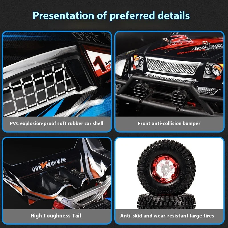 High-Speed 4WD RC Climbing Car with Remote Control & Charger
