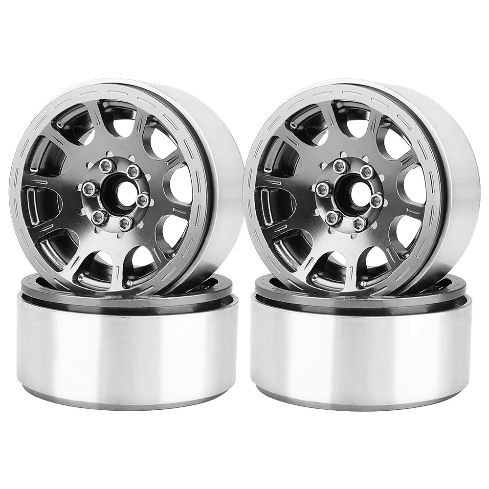 2/4Pcs 1/10 RC Car 1.9/2.2 Inch Beadlock Wheel - Aluminum Alloy