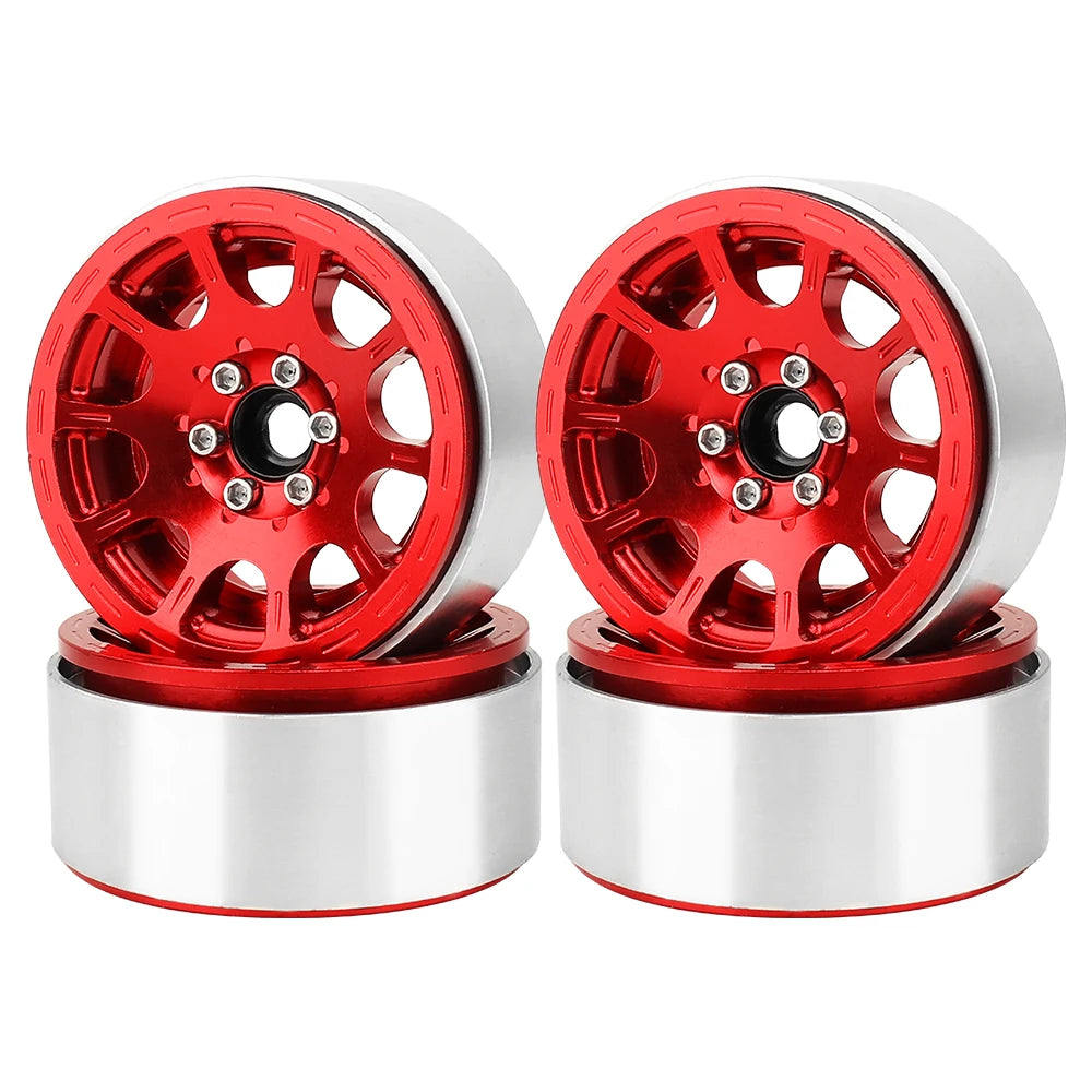 2/4Pcs 1/10 RC Car 1.9/2.2 Inch Beadlock Wheel - Aluminum Alloy