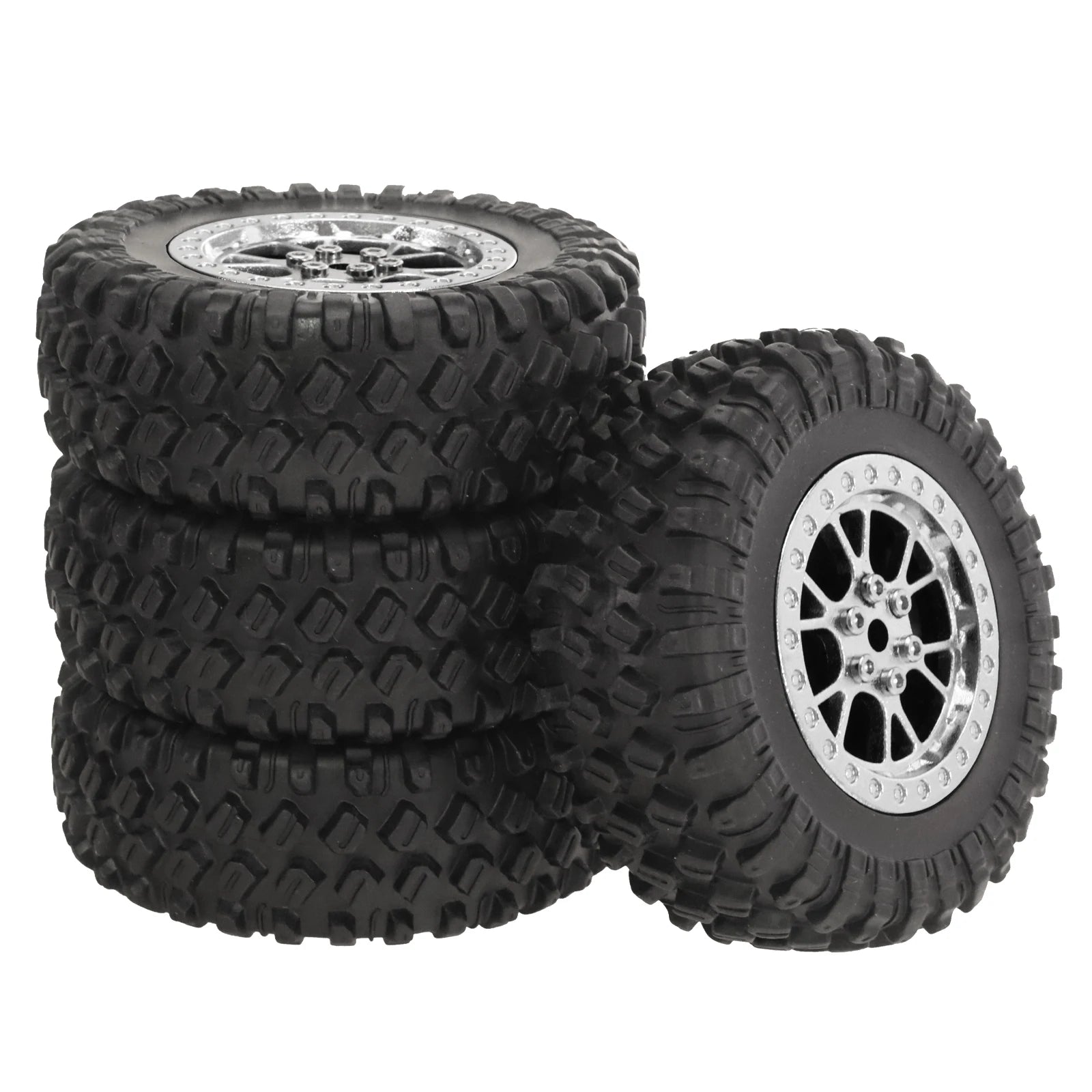 4Pcs Wheel & Tire 70mm 1/12 Tires