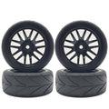 1/10 RC Racing Tires & Wheel Rims Hub 12mm Hex for 1:10 RC On Road Car Tamiya TT01 TT02 XV01 XV02 PTG-2 TA06 HSP HPI Kyosho