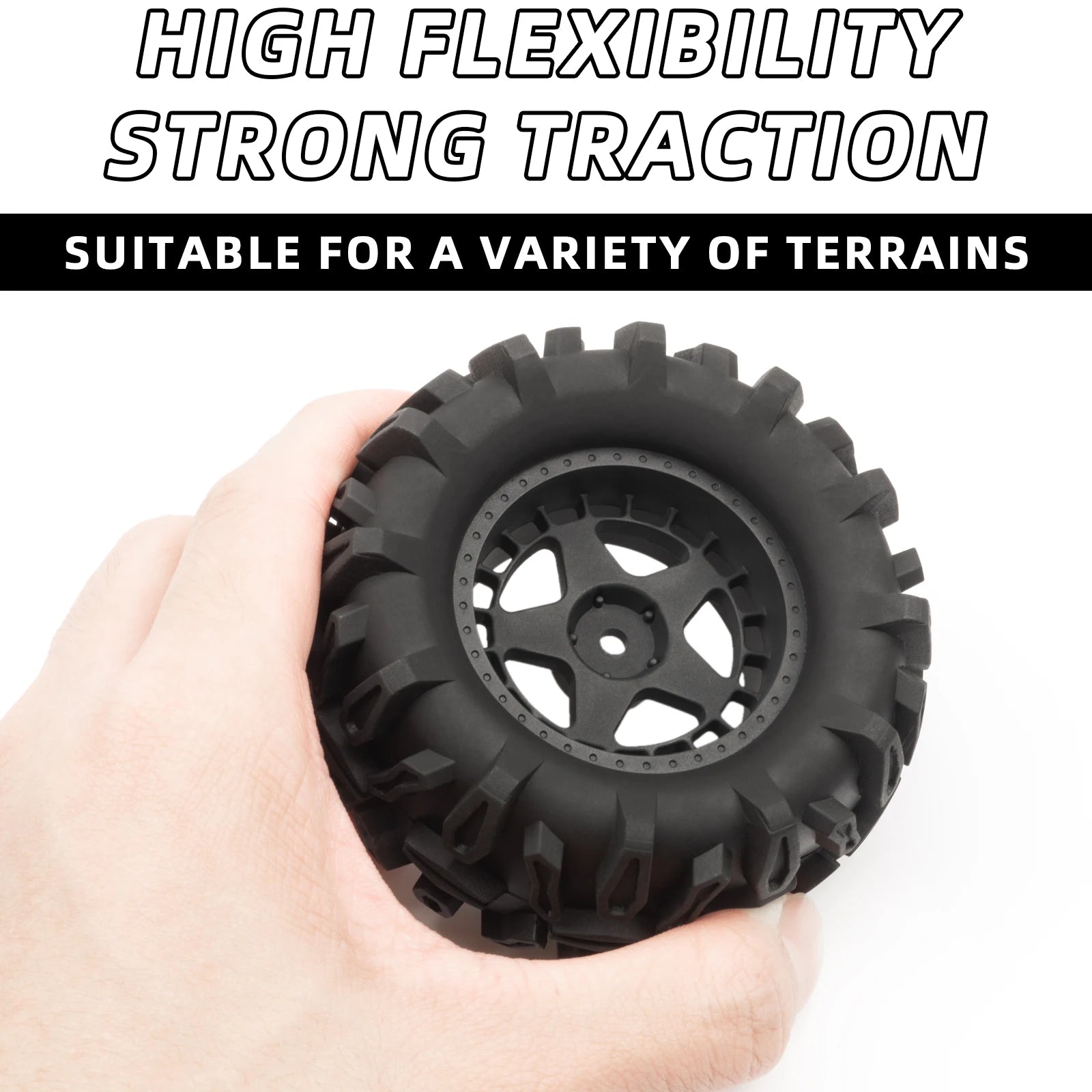 RC 90mm RC Monster Truck Tires Wheels 12mm Hex for 1/10 1/12 1/14 1/16 RC Crawler Traxxas 1/16 E-Revo HSP 94186 WLtoys 144001
