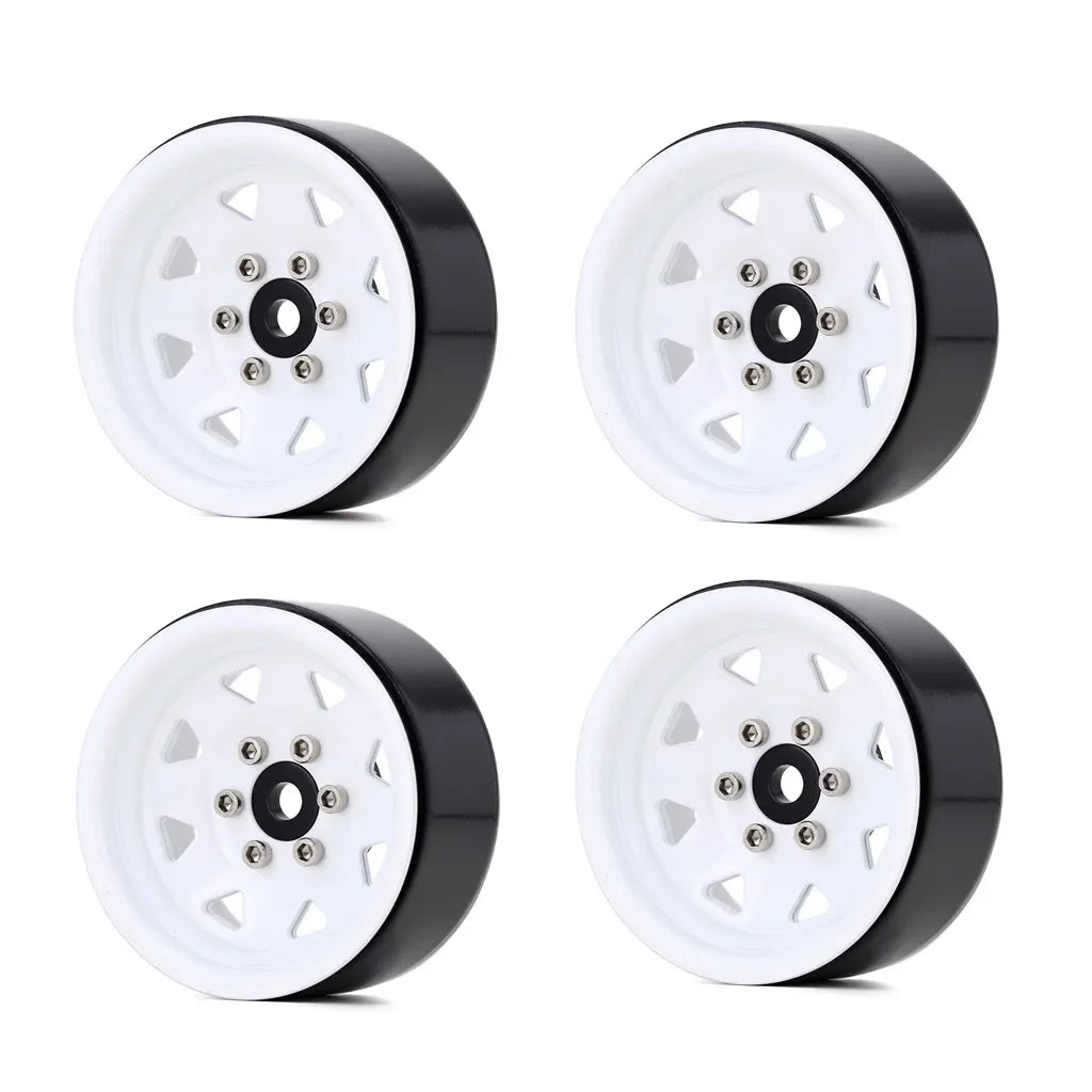 Metal 1.9” Beadlock Wheel Rims for 1/10 RC Crawler Car – 3 Stylish Designs, Durable & Precision Fit for Axial SCX10 TRX4 Redcat