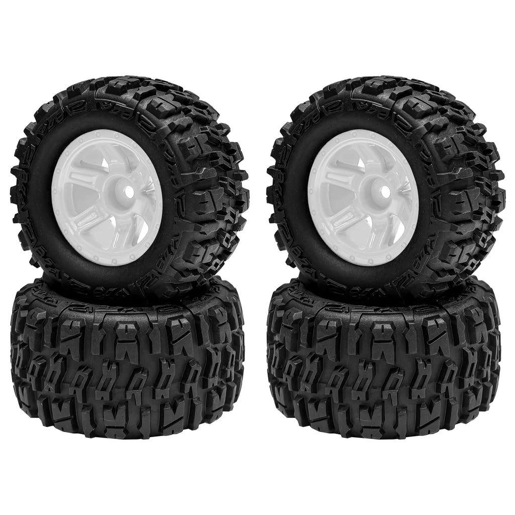 90mm RC Rubber Wheel Tires 12mm Hex Hub RC Car Tyre For 1/14 1/16 1/18 MJX Hyper Go Wltoys Axial SCX10 Traxxas Upgrade Parts