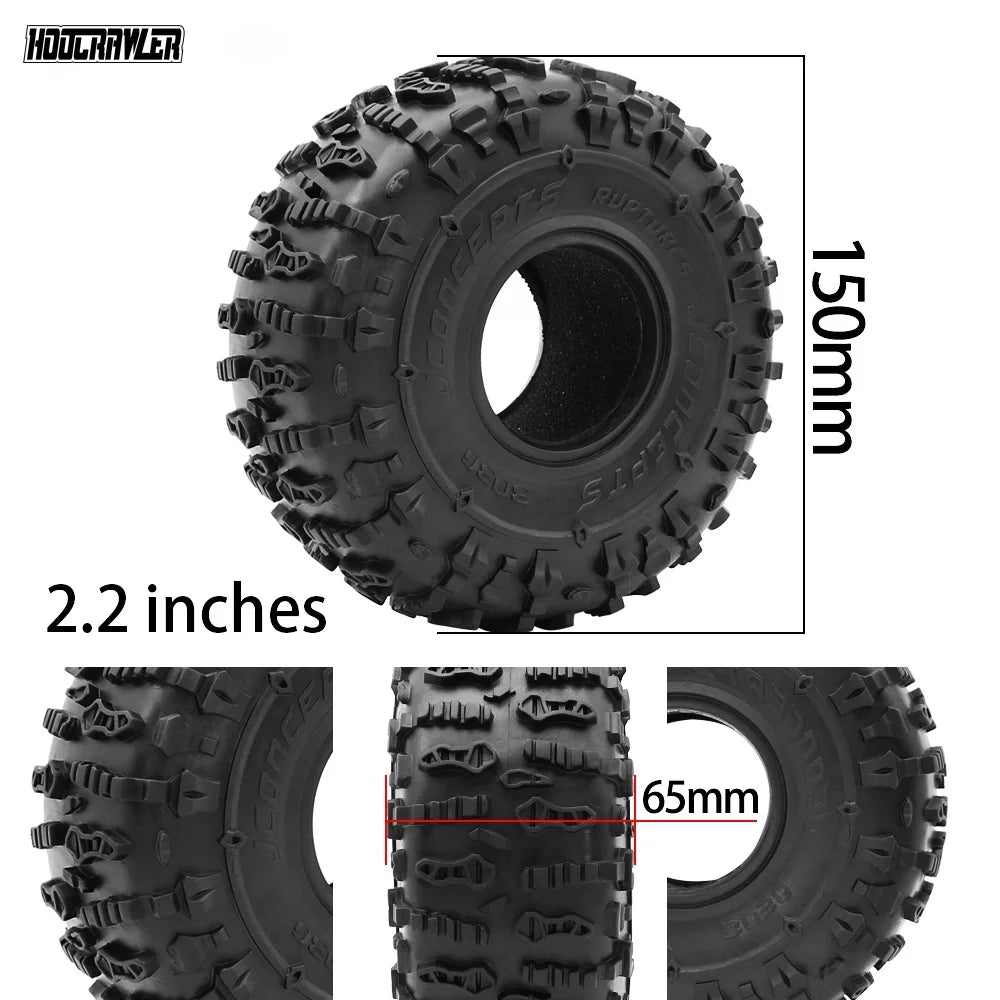 2.2Inch Jconcepts Rubber Tyre 150*65MM RC Car 2.2 Wheel Tires for 1/10 RC Crawler Wraith RR10 RBX10 Capra SCX10 TRX4