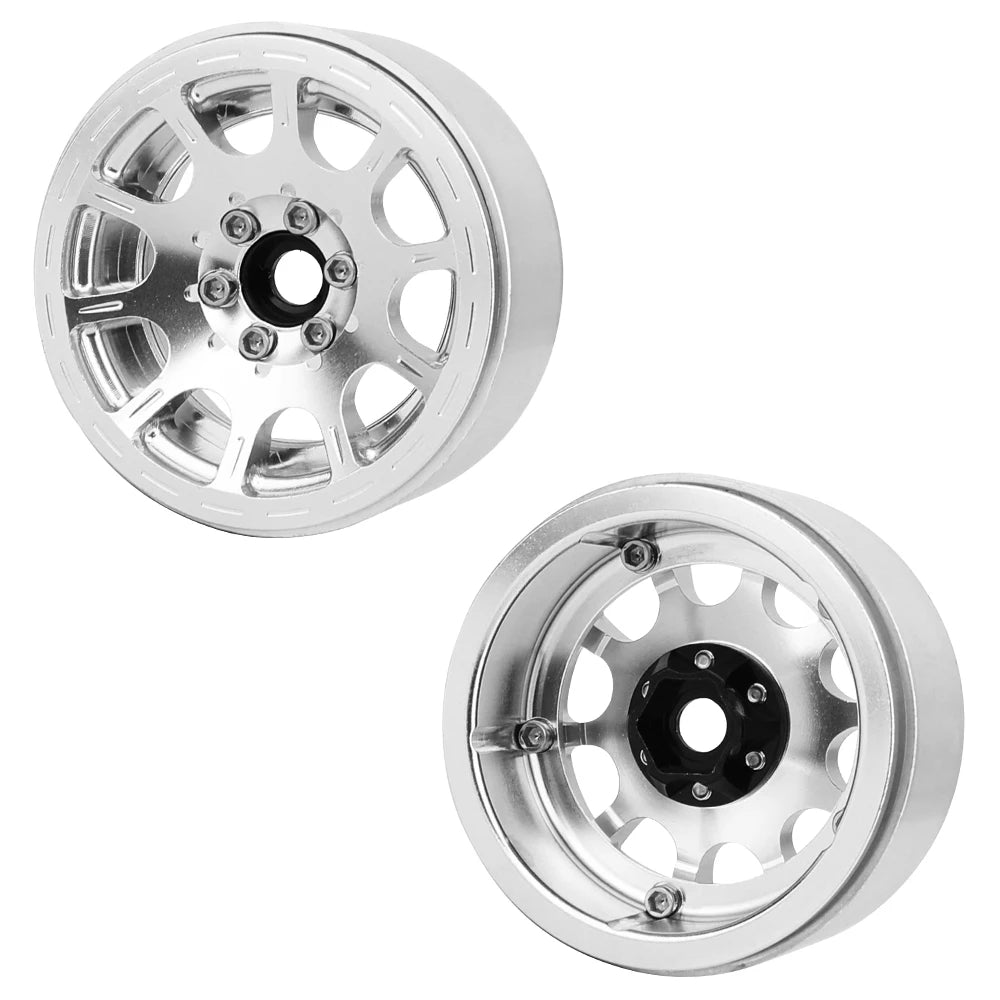 2/4Pcs 1/10 RC Car 1.9/2.2 Inch Beadlock Wheel - Aluminum Alloy