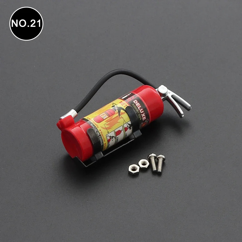 RC 1/10 Scale Decoration Garage Series Toys Jerry Can Bucket Shipping Case Ladder Metal Shovel Tool for RC Car TRX4 SCX10 WPL ZW