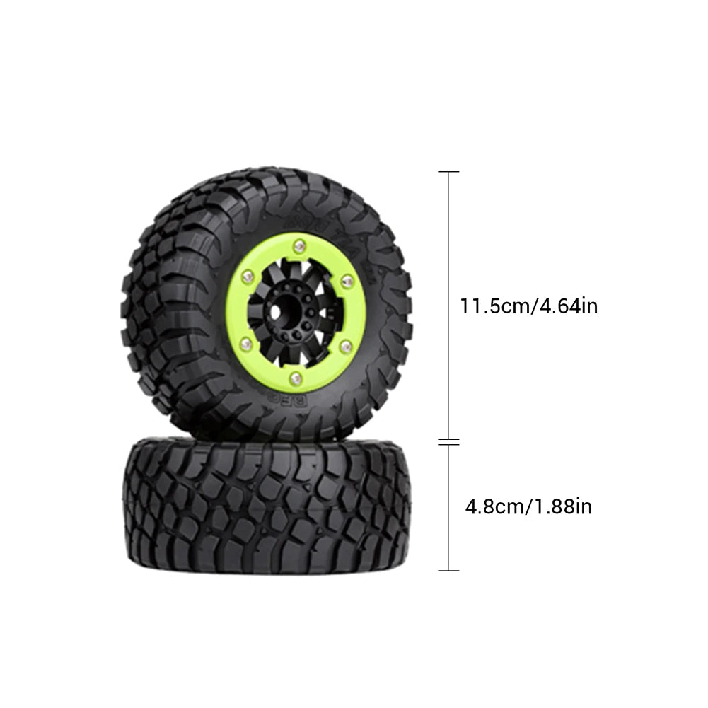 RC CAR Wheel Hub Short Course Tires Beadlock Wheels Tyre for 1/10 Crawler Traxxas Slash