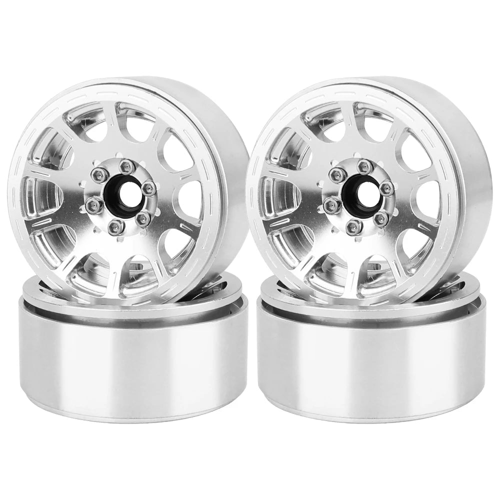 2/4Pcs 1/10 RC Car 1.9/2.2 Inch Beadlock Wheel - Aluminum Alloy