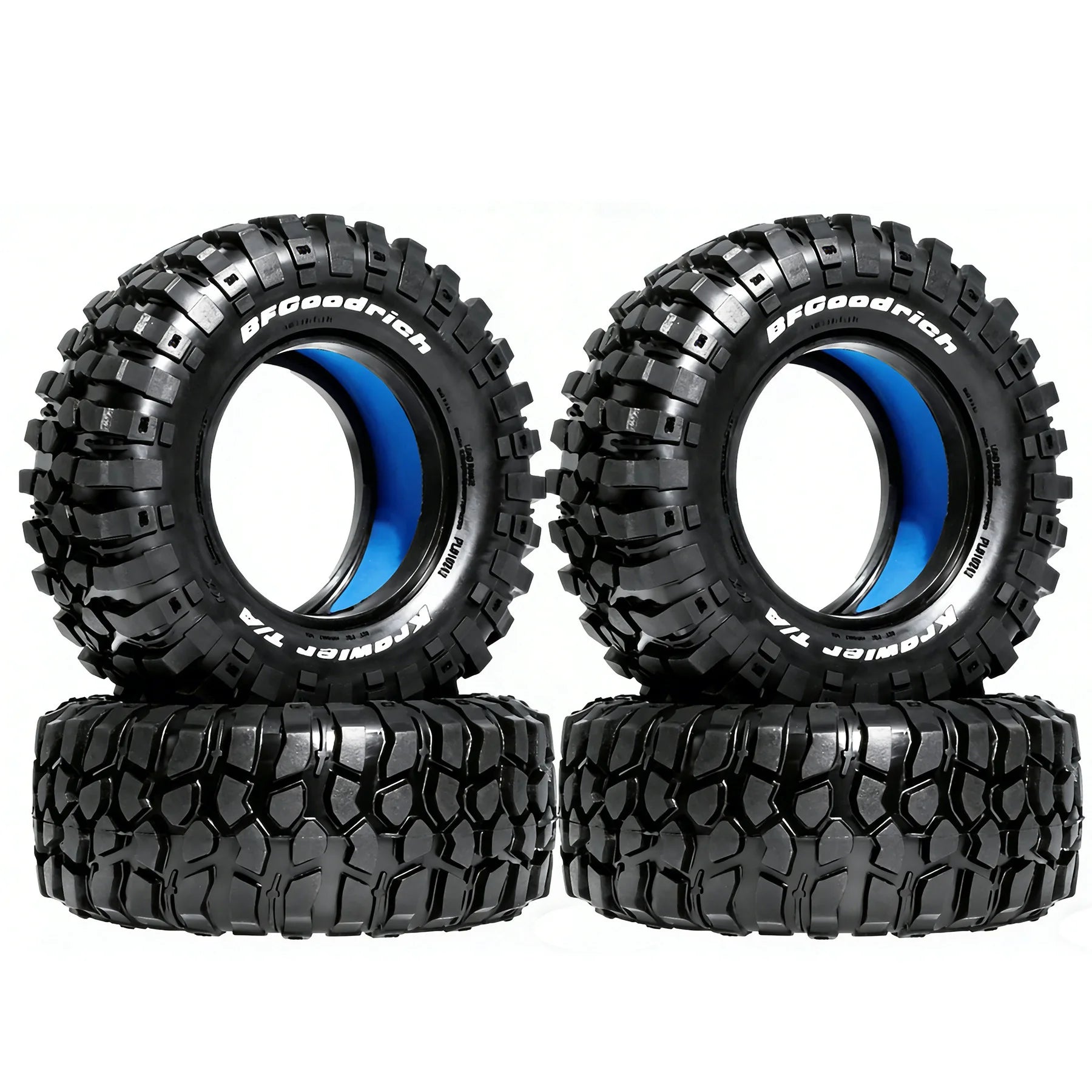 98mm 1.9'' Rubber Tire for 1/10 RC Crawler – Fit Axial SCX10 Pro, TRX4, RC4WD D90, Redcat Gen8, MST – High Traction