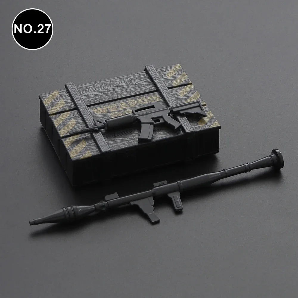 RC 1/10 Scale Garage Decoration  Jerry Can, Bucket, Shipping Case, Ladder, Metal Shovel
