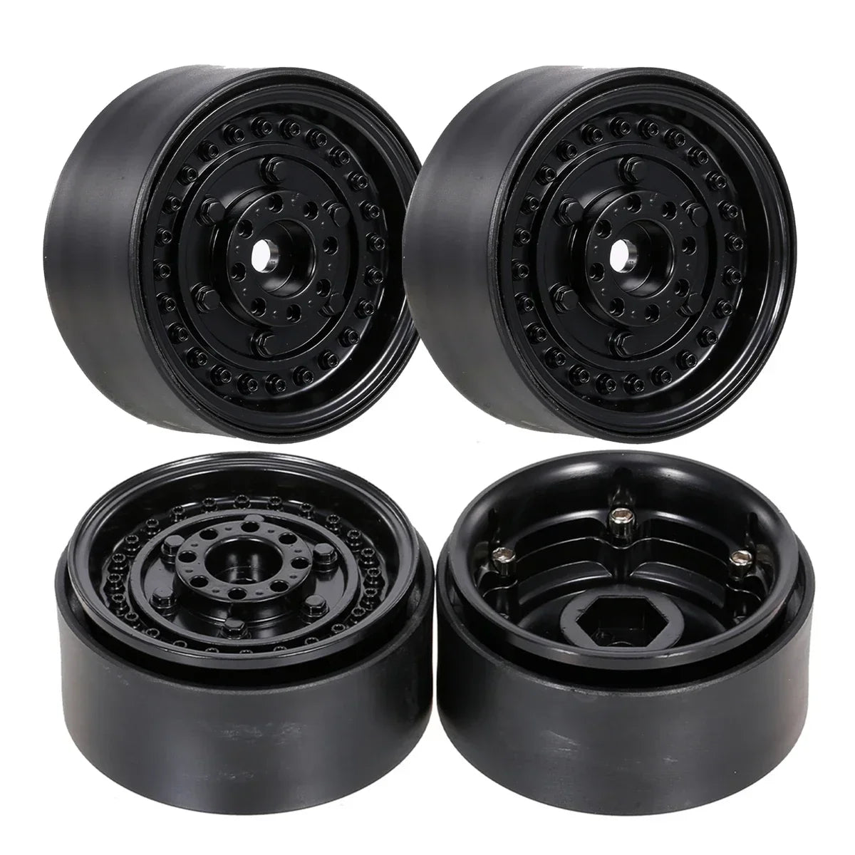 116g/pcs 1.9" Beadlock Wheel Rim for 1/10 RC Crawler Car Axial SCX10 90046 RedCat Gen8 Trxs TRX-4