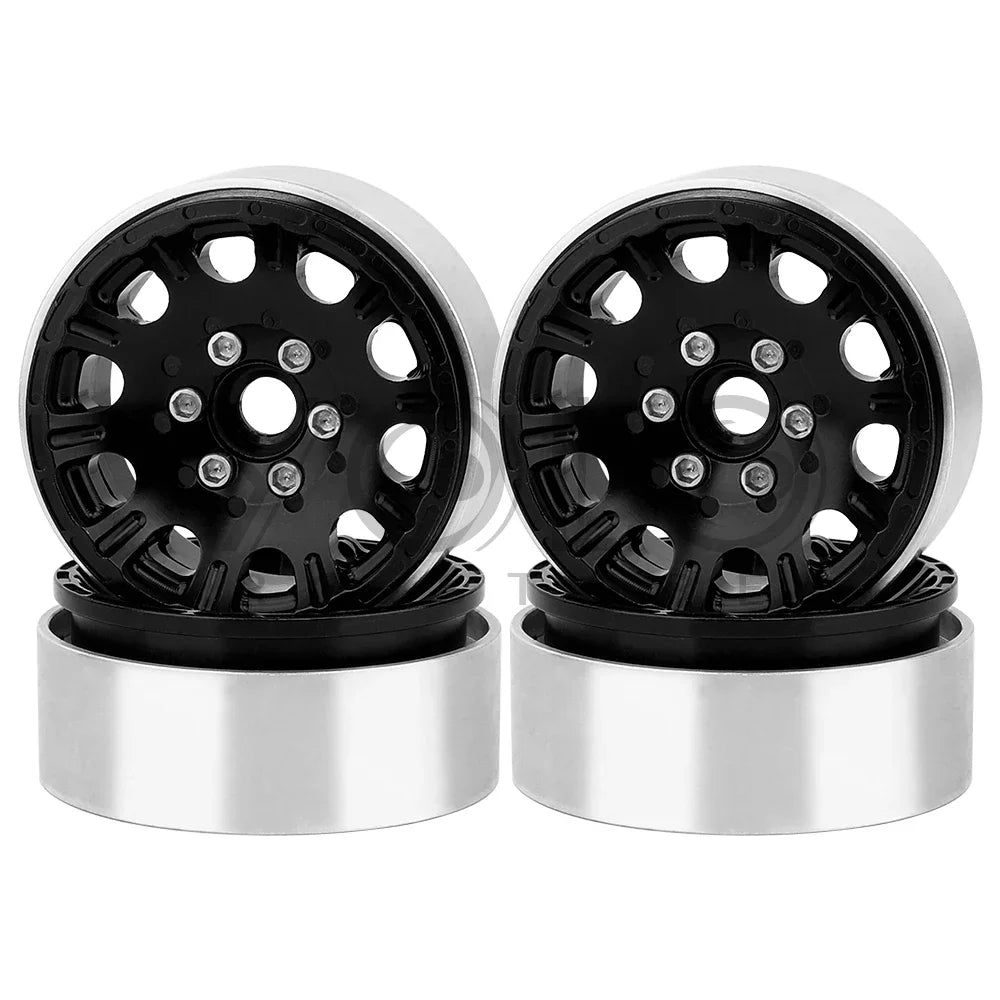 2/4Pcs 1/10 RC Car 1.9/2.2 Inch Beadlock Wheel - Aluminum Alloy