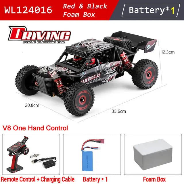 1:12 WLtoys 124016 124019 Pro - 4WD RC Car - High Speed Brushless Motor