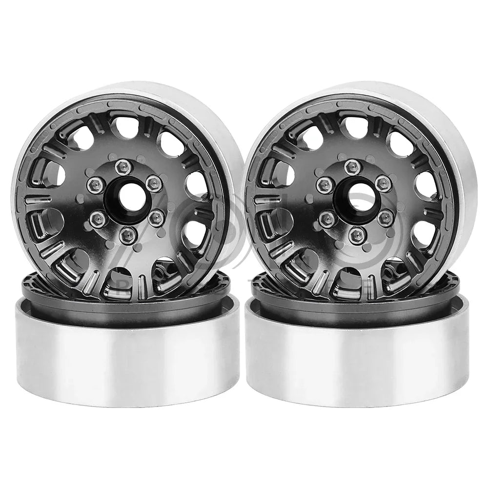 2/4Pcs 1/10 RC Car 1.9/2.2 Inch Beadlock Wheel - Aluminum Alloy