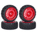 Glued 68x26mm Rubber Tires & Wheels for 1/10 RC Rally Car TT01 TT02 XV-01 HPI Upgrade