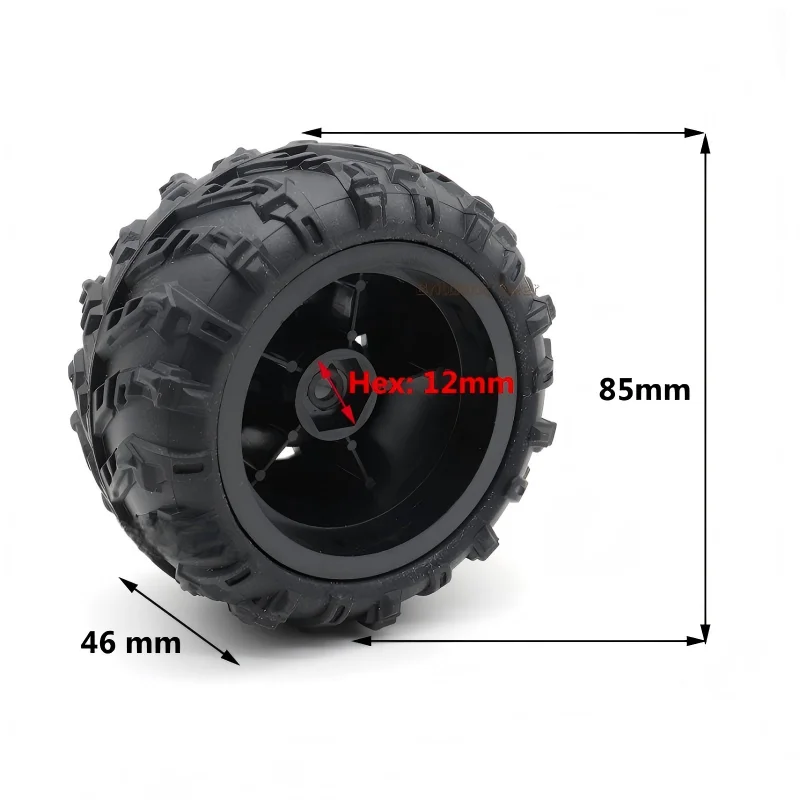 Tires for RC Car Wheel 4PCS 12mm Hex RC Car Tires for SCY 16101/2/3 MJX 16208/9 14209 JJRC Q130 C8805 HBX Wltoys Car 6304