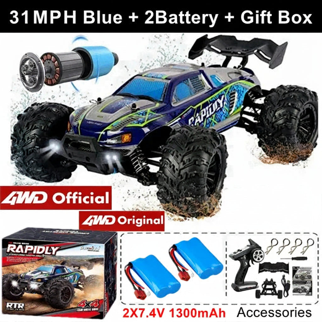 1/16 Scale 4WD Off Road Basher- Available Brushed or Brushless Motor
