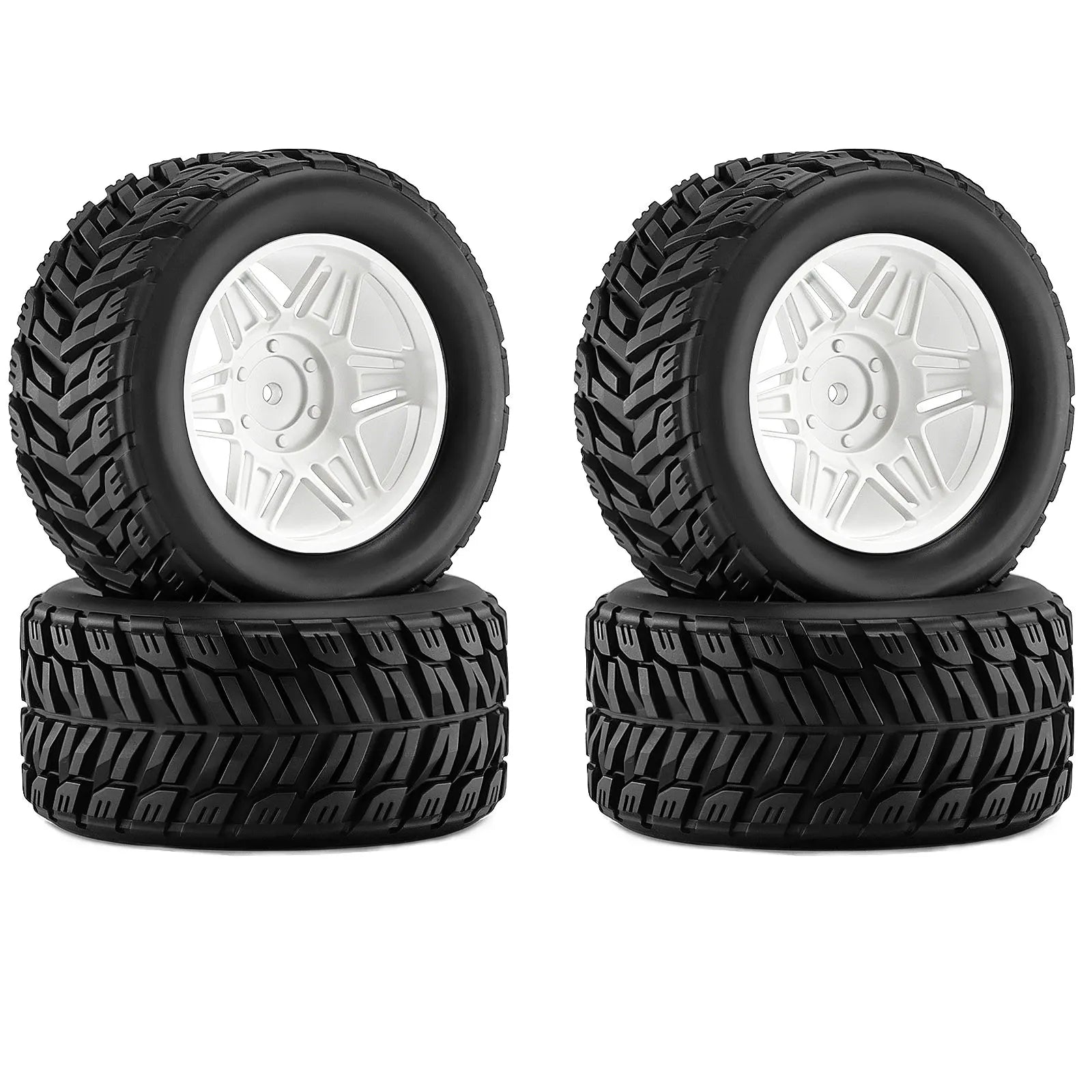 4pcs RC Wheels Tire Set 90*45mm with 12mm Hex