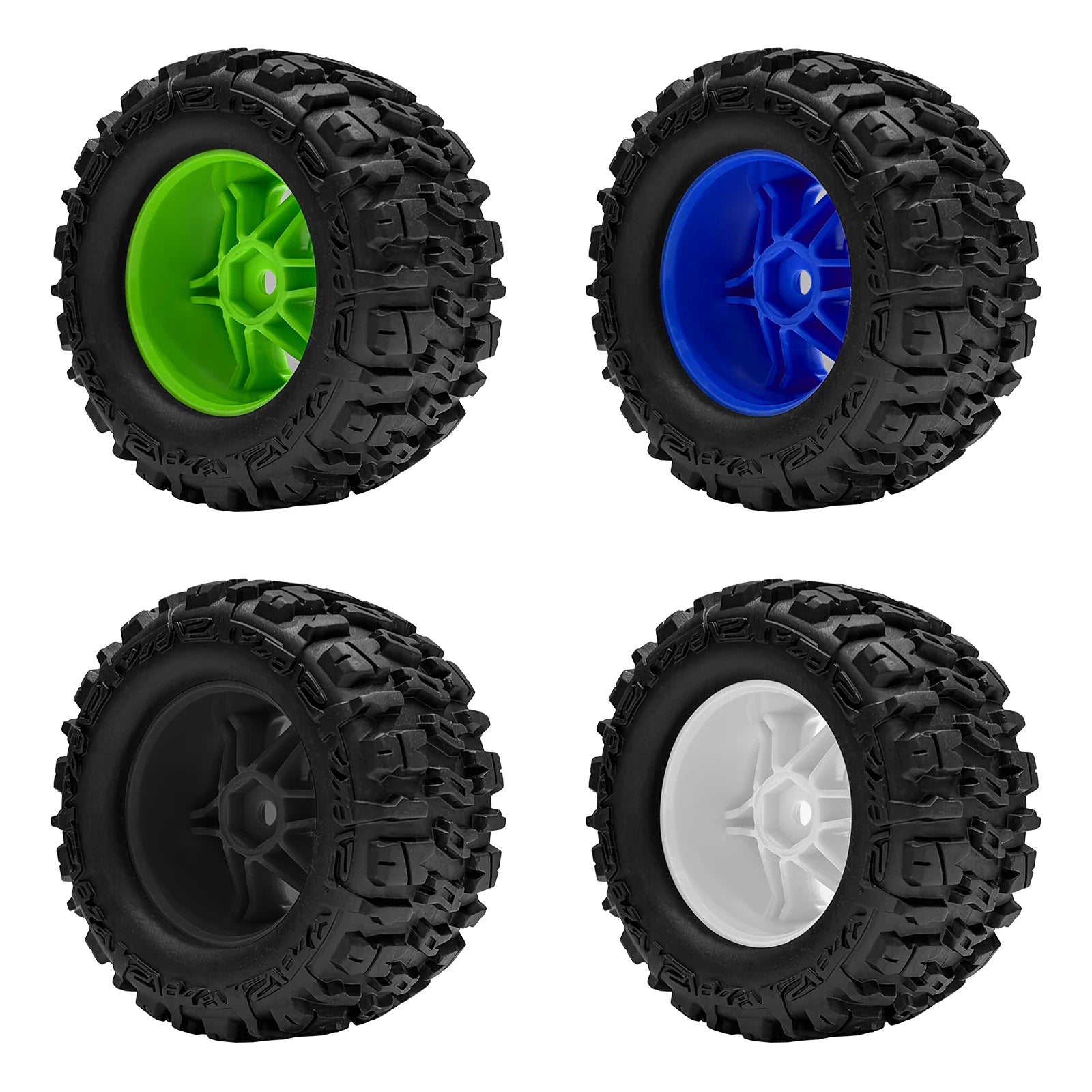 90mm RC Rubber Wheel Tires 12mm Hex Hub RC Car Tyre For 1/14 1/16 1/18 MJX Hyper Go Wltoys Axial SCX10 Traxxas Upgrade Parts