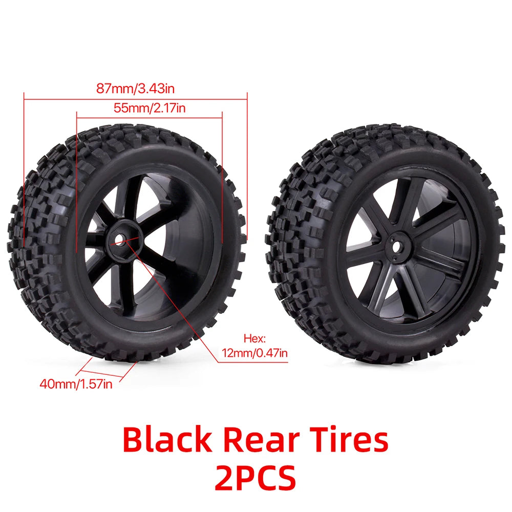 1/10 RC Car Wheels & Tires - 12mm Hex