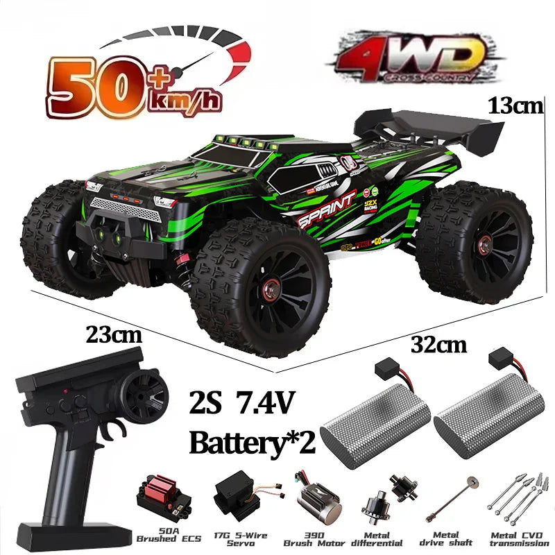 9522PRO 1:16 RC Car - 85KM/H Brushless 4WD Off-Road Drift Racing Truck with LED Lights, Professional High-Speed Remote Control Car