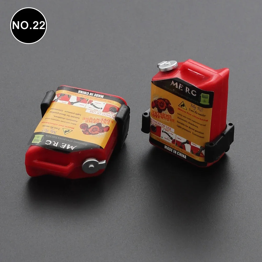 RC 1/10 Scale Garage Decoration  Jerry Can, Bucket, Shipping Case, Ladder, Metal Shovel