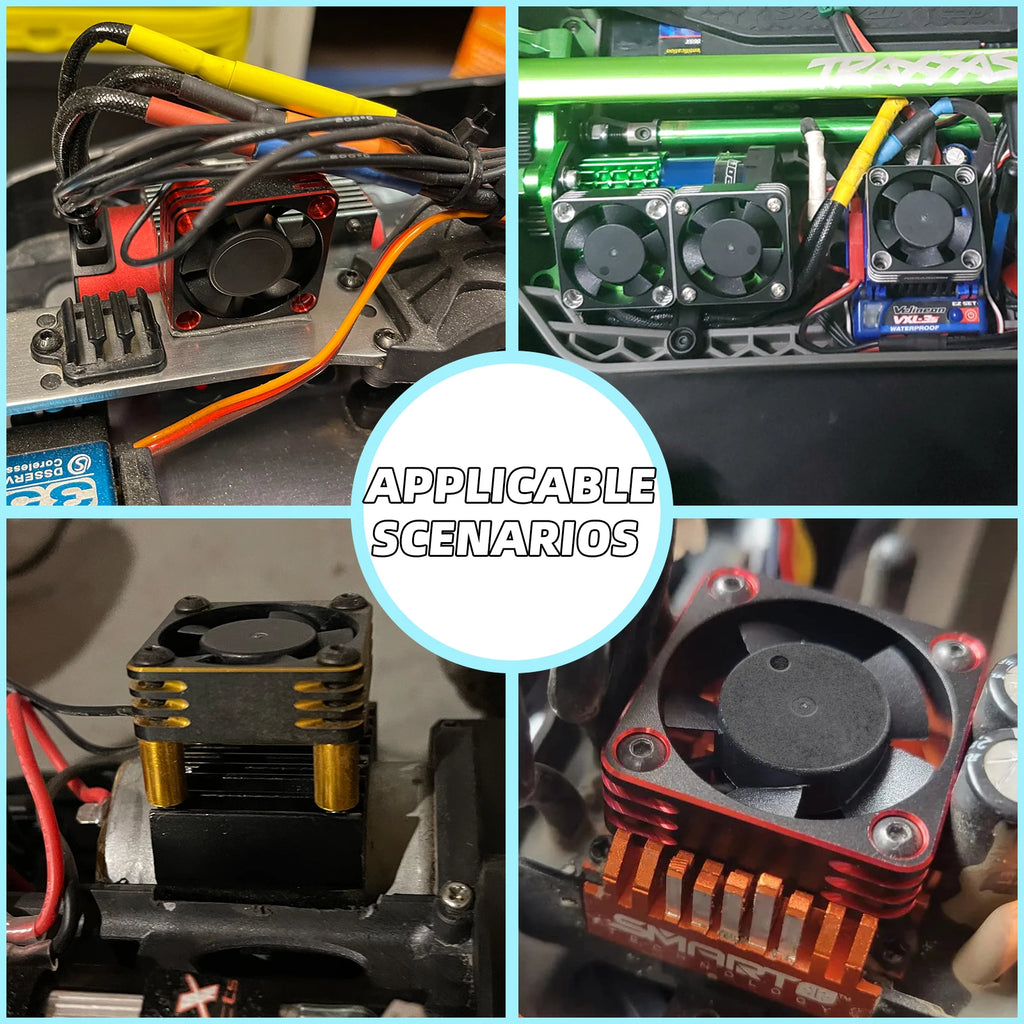 RC 25/30/35/40/50mm Fan 28000 RPM Heat Dissipation Cooling Fan for RC Crawler 1/10 1/8 1/5 Motor Brushless/Brushed ESC RC Car