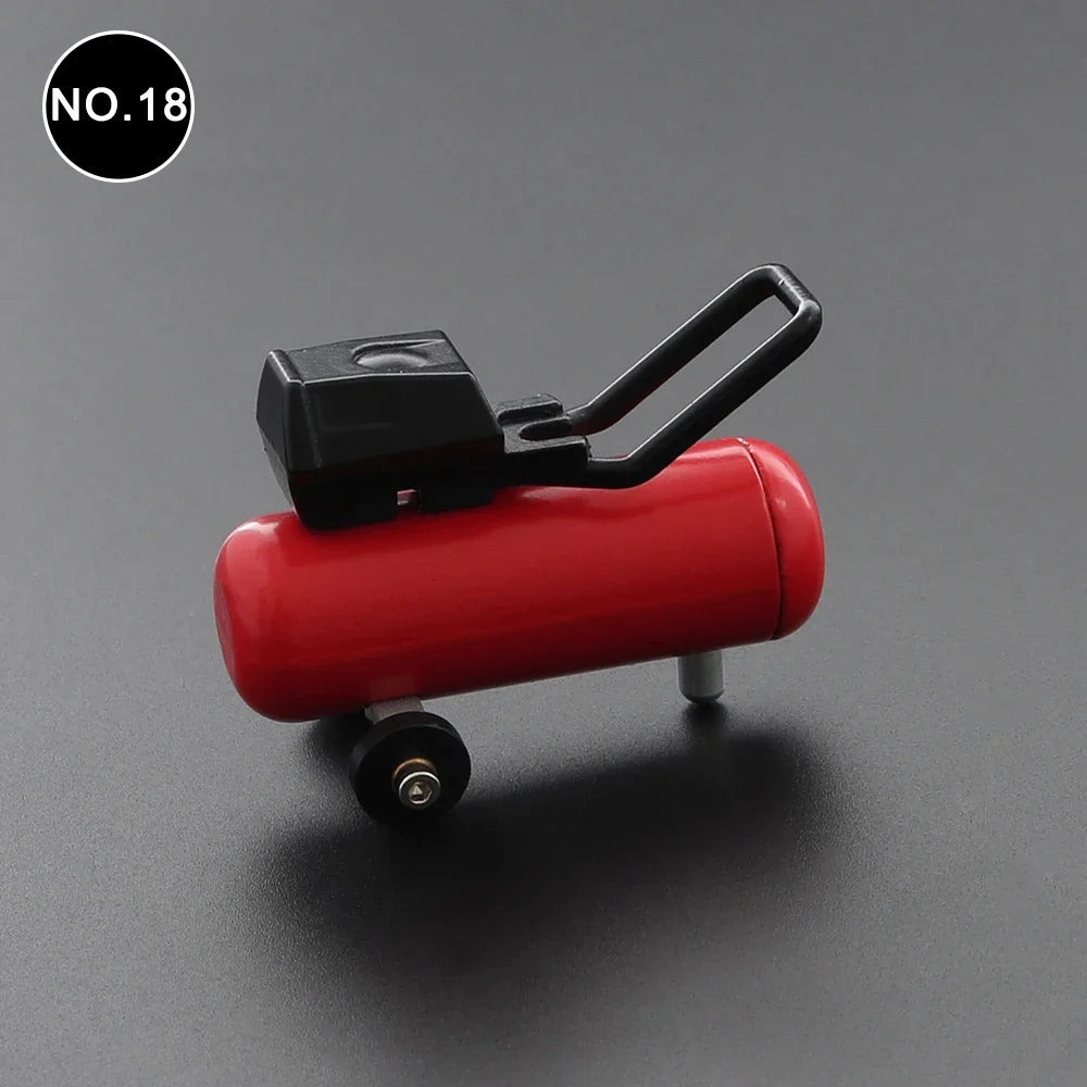 RC 1/10 Scale Garage Decoration  Jerry Can, Bucket, Shipping Case, Ladder, Metal Shovel