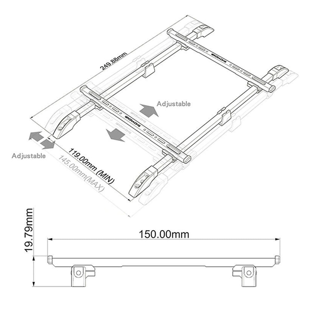 RC for simulating climbing car modification parts 1/10 roof luggage rack