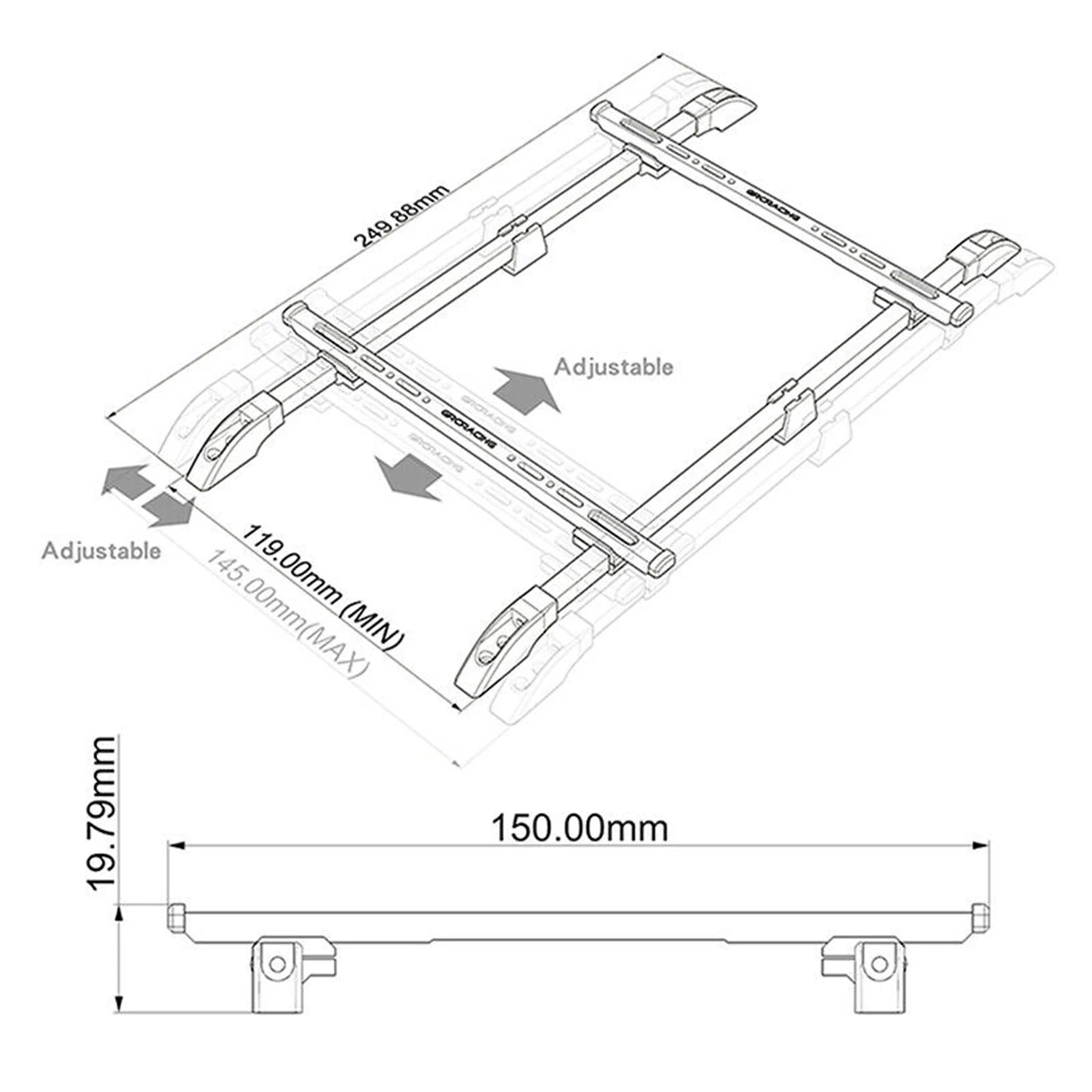 RC for simulating climbing car modification parts 1/10 roof luggage rack