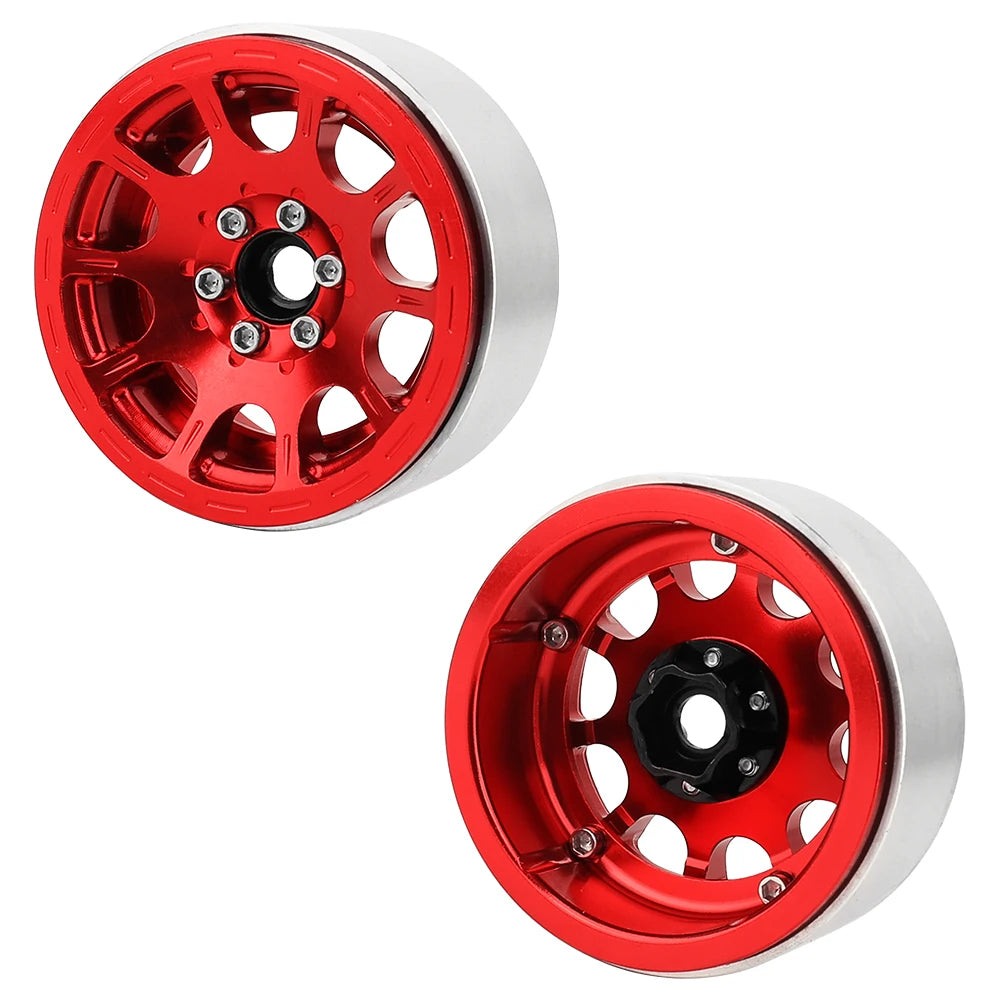 2/4Pcs 1/10 RC Car 1.9/2.2 Inch Beadlock Wheel - Aluminum Alloy