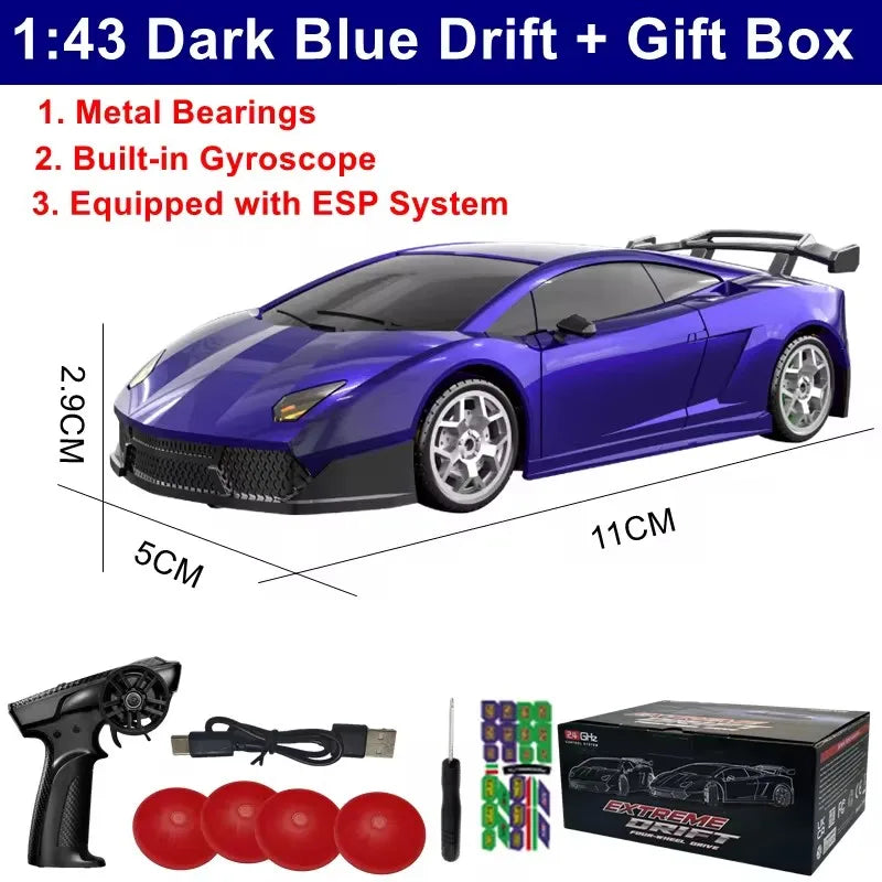 1/43 & 1/64 High-Speed Drift's - 4WD Remote Control Mini Racing Toy