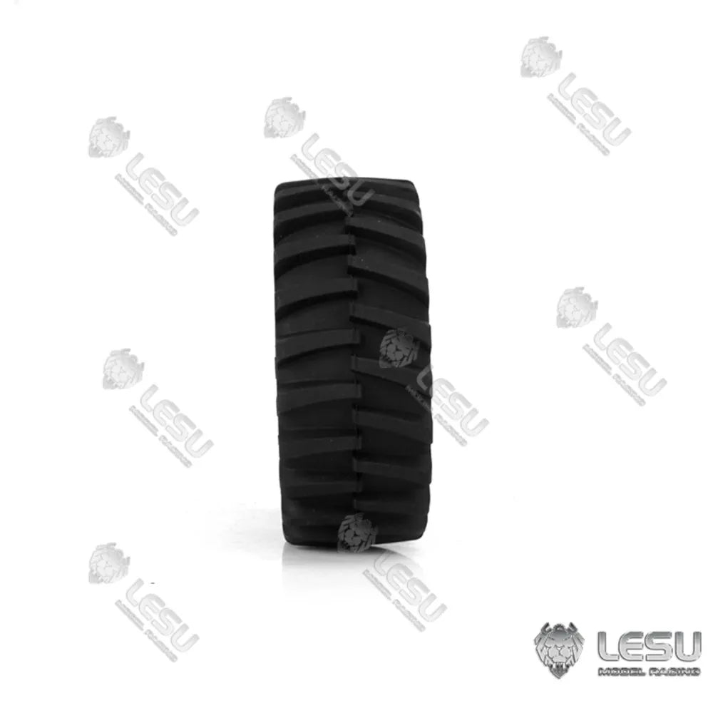 In Stock 1Pair LESU Rubber Wheel Tire 112.9MM for 1/16 RC DIY Model Truck Walking Tractor Upgrade Accessory