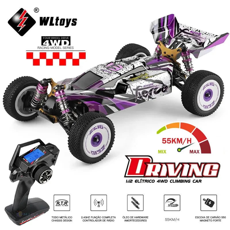 1:12 WLtoys 124016 124019 Pro - 4WD RC Car - High Speed Brushless Motor