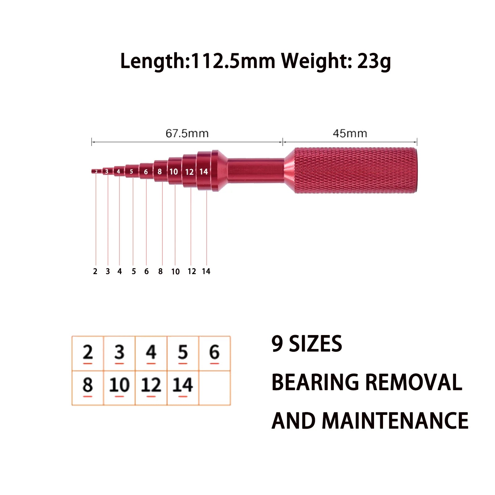 RC Car Bearing Removal Installation Tool Hand Tool Set For 2 - 14MM