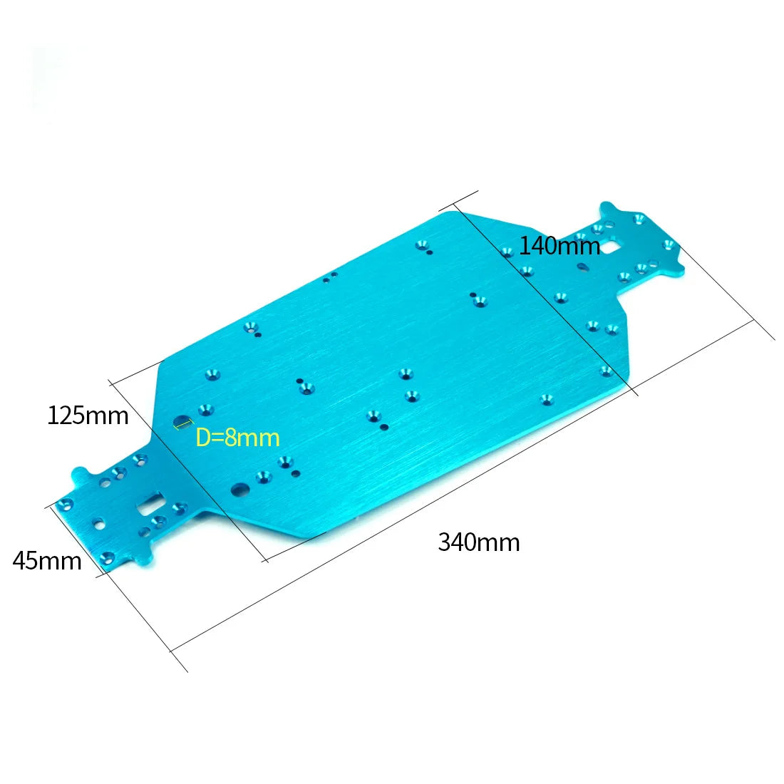 RC Car 04001 Aluminum Alloy Chassis For 1/10 HSP 94107 94170 94118 94111 RC Buggy, Monster, Truck or Custom Build