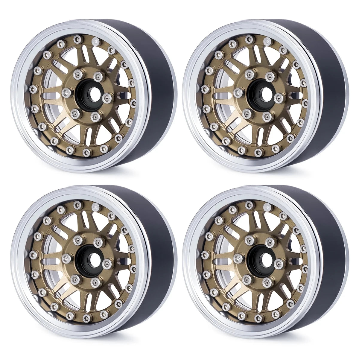 1.9" Aluminum Beadlock Wheels - Adjustable Offset Wheels
