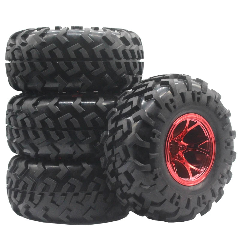 RC 1:10 Monster Truck Rubber Wheel & Tires - 4Pcs