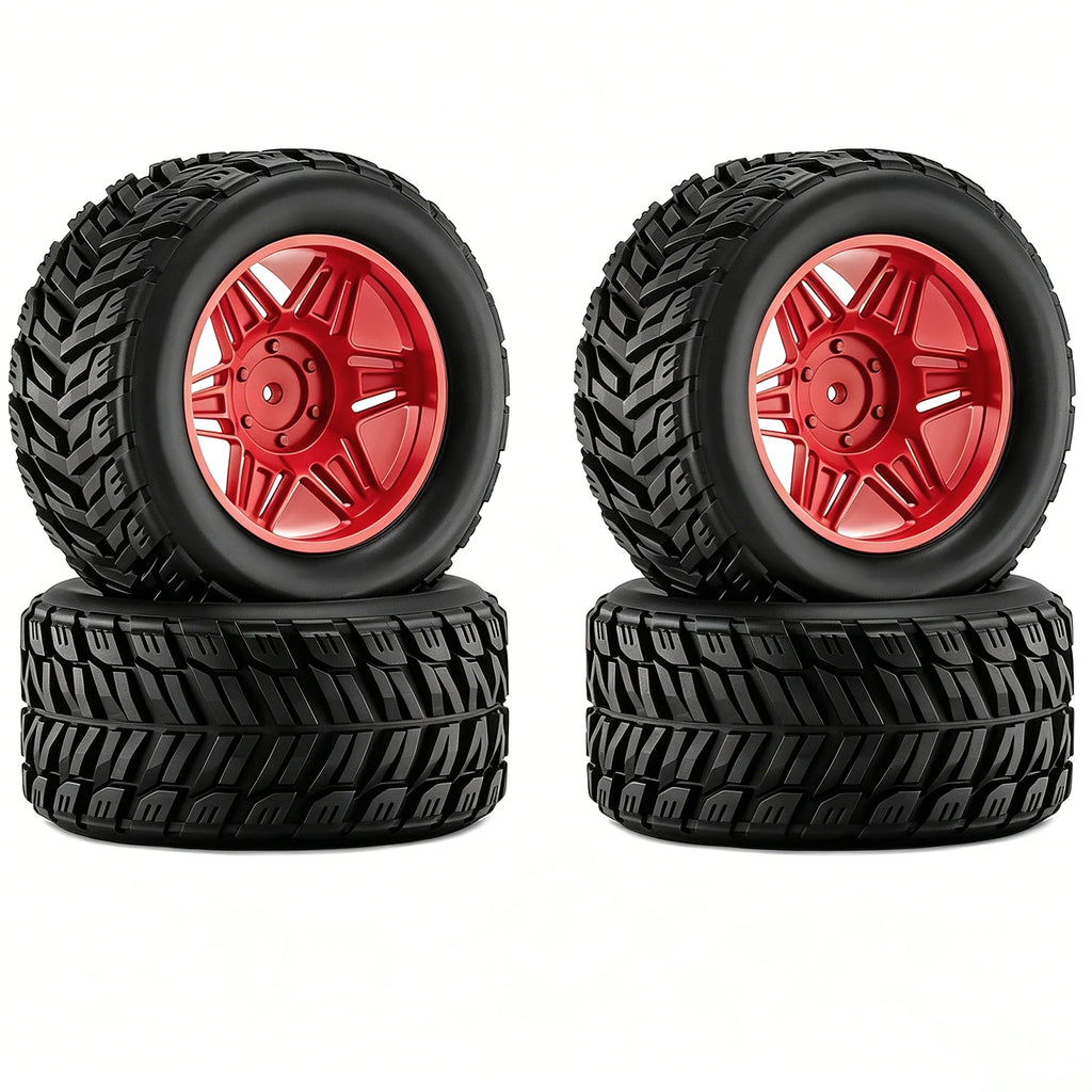 4pcs RC Wheels Tire Set 90*45mm with 12mm Hex for ARRMA 1/16 Mini Kraton 3S BLX RC Truck Upgrade Parts Accessories
