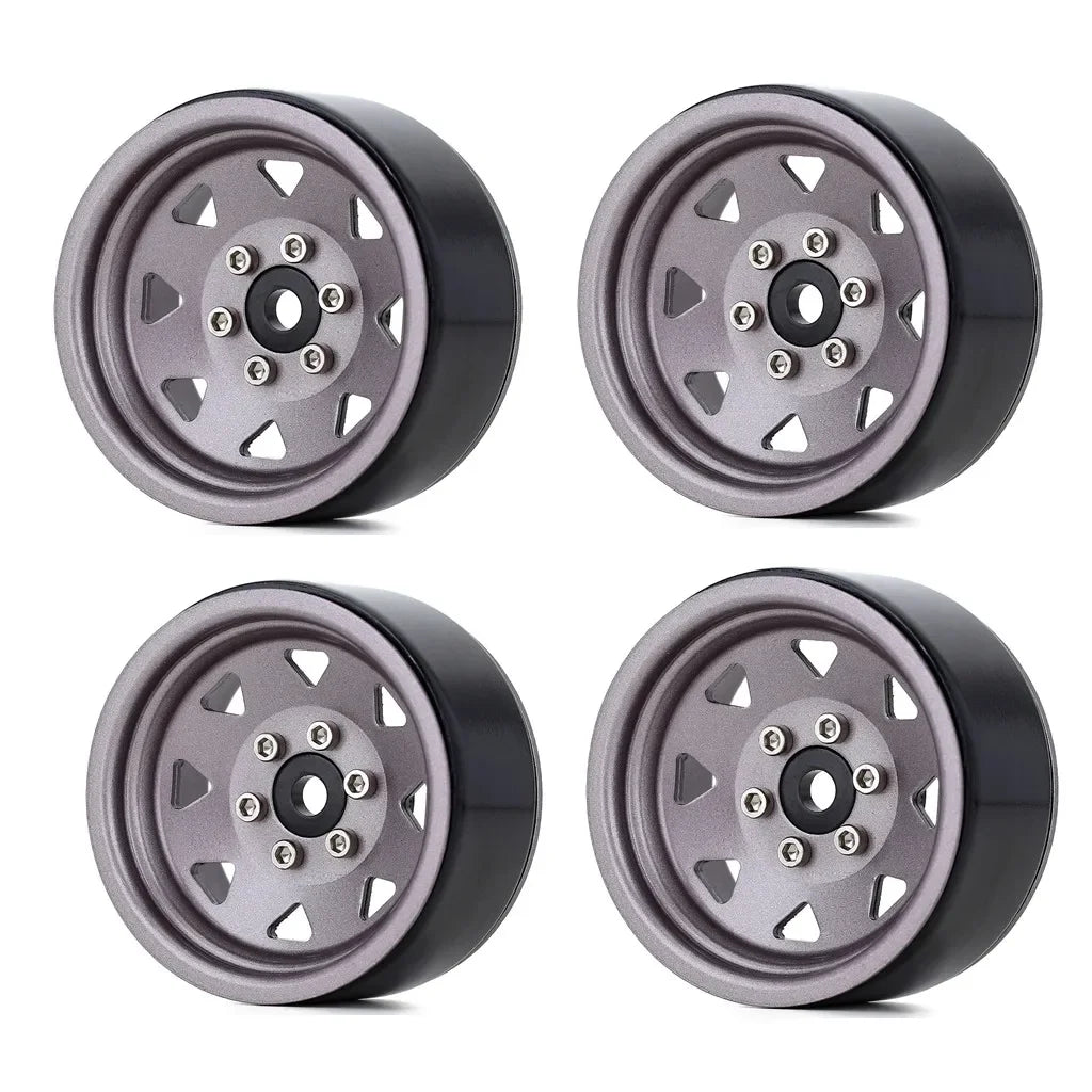 Metal 1.9” Beadlock Wheel Rims for 1/10 RC Crawler Car – 3 Stylish Designs, Durable & Precision Fit for Axial SCX10 TRX4 Redcat