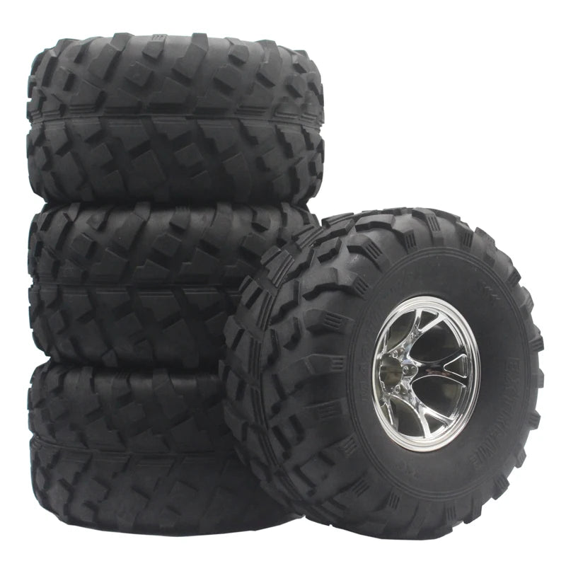 RC 1:10 Monster Truck Rubber Wheel & Tires - 4Pcs