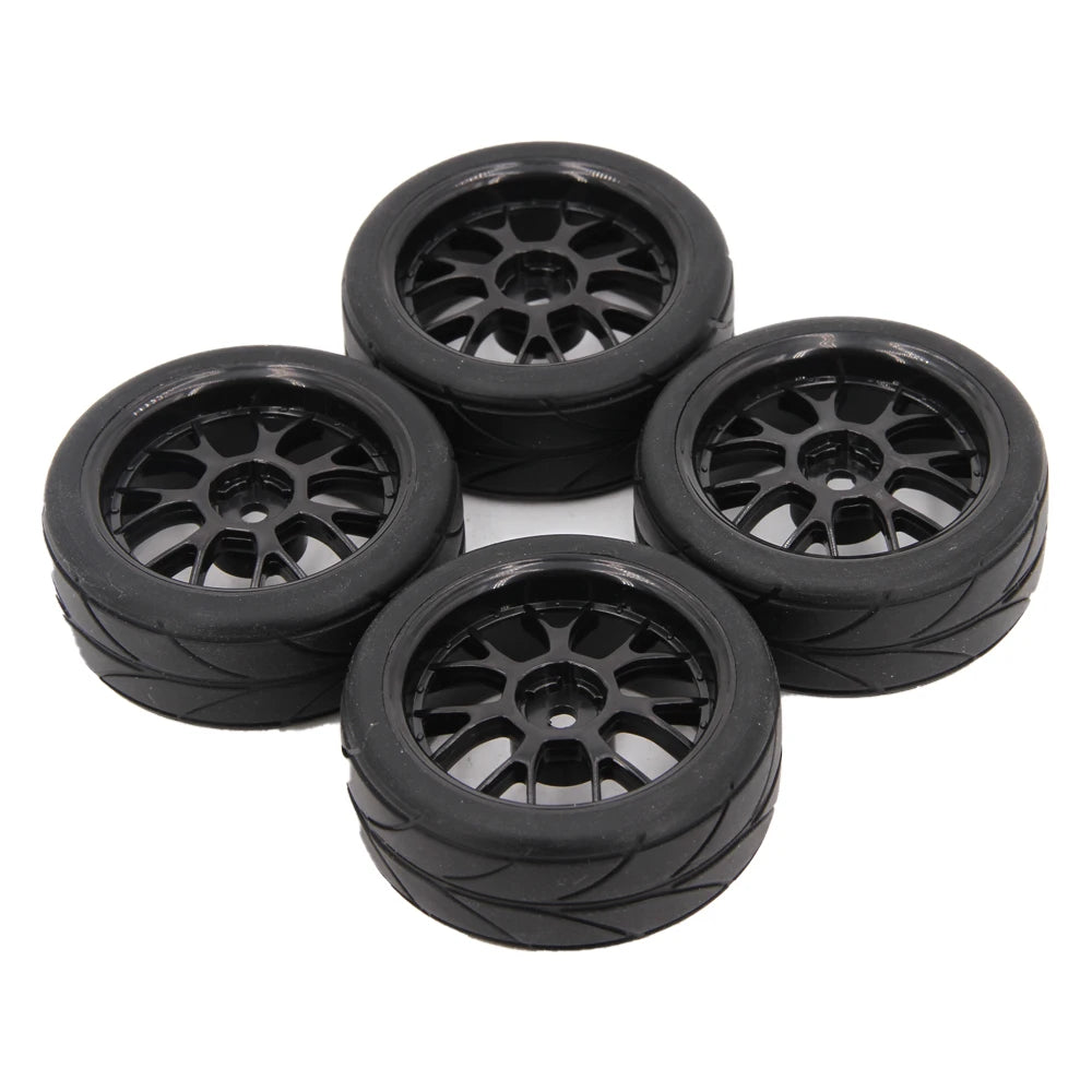 1.9 Inch 65mm Wheel Tyres Tires 12mm Hex Blue Rim Durable Rubber for 1/10 1/12 1/14 RC Car Racing Competitable Wltoys 144001